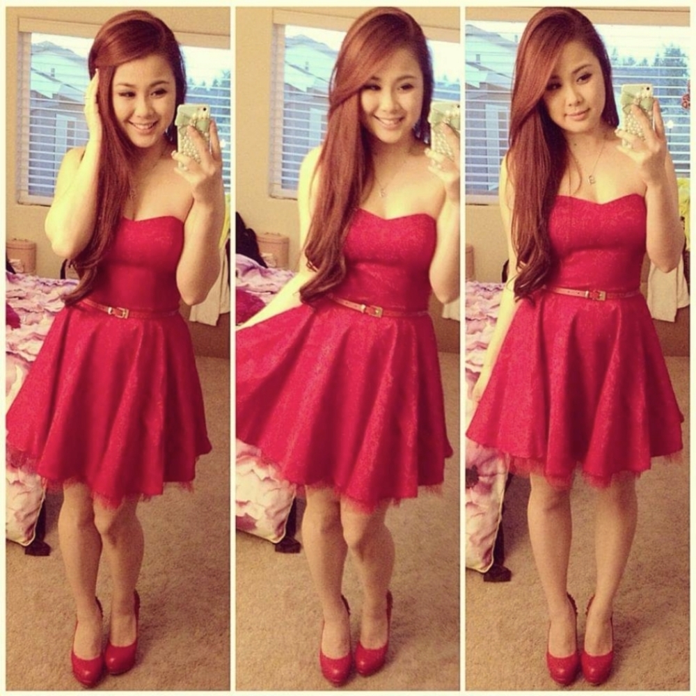 Valentine's Strapless Red Dress